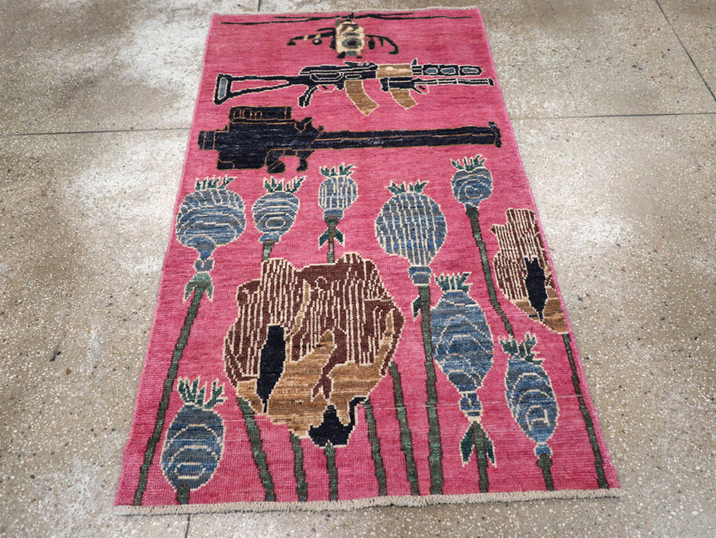 Modern Turkish Pictorial War Rug, No.32342 - Galerie Shabab