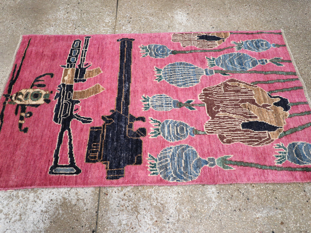 Modern Turkish Pictorial War Rug, No.32342 - Galerie Shabab