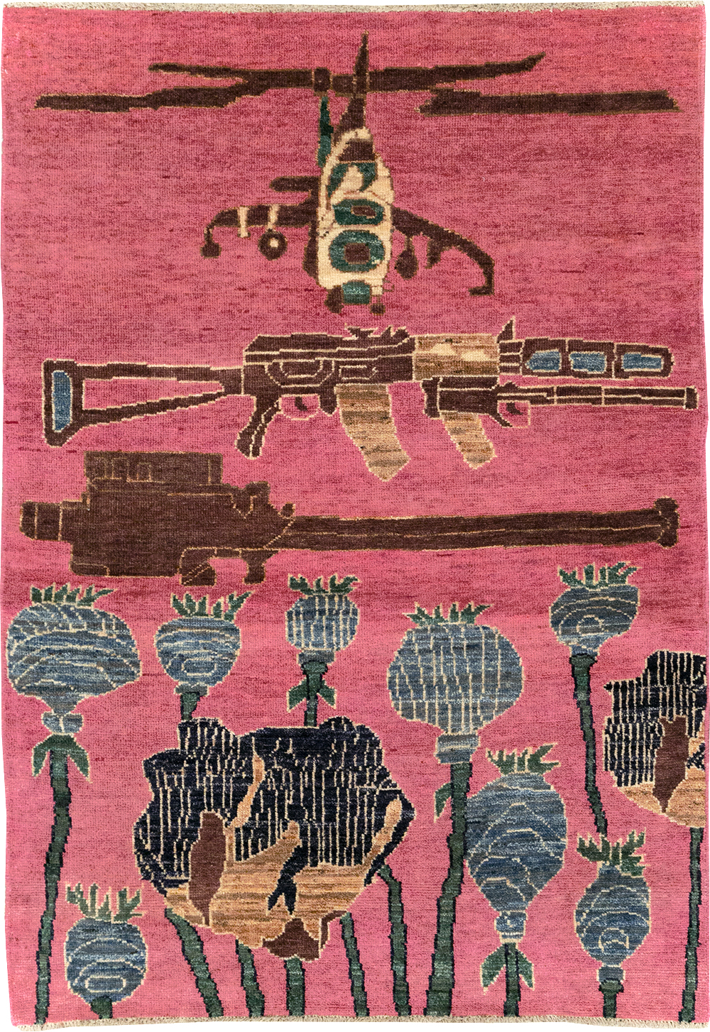 Modern Turkish Pictorial War Rug, No.32343 - Galerie Shabab