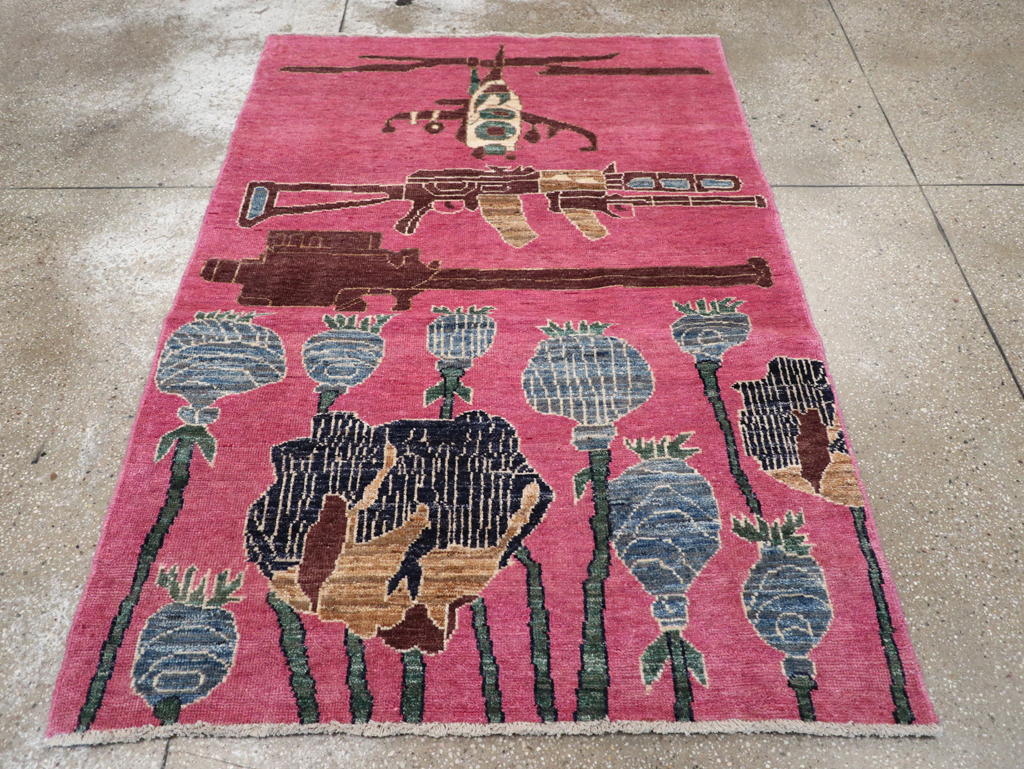 Modern Turkish Pictorial War Rug, No.32343 - Galerie Shabab