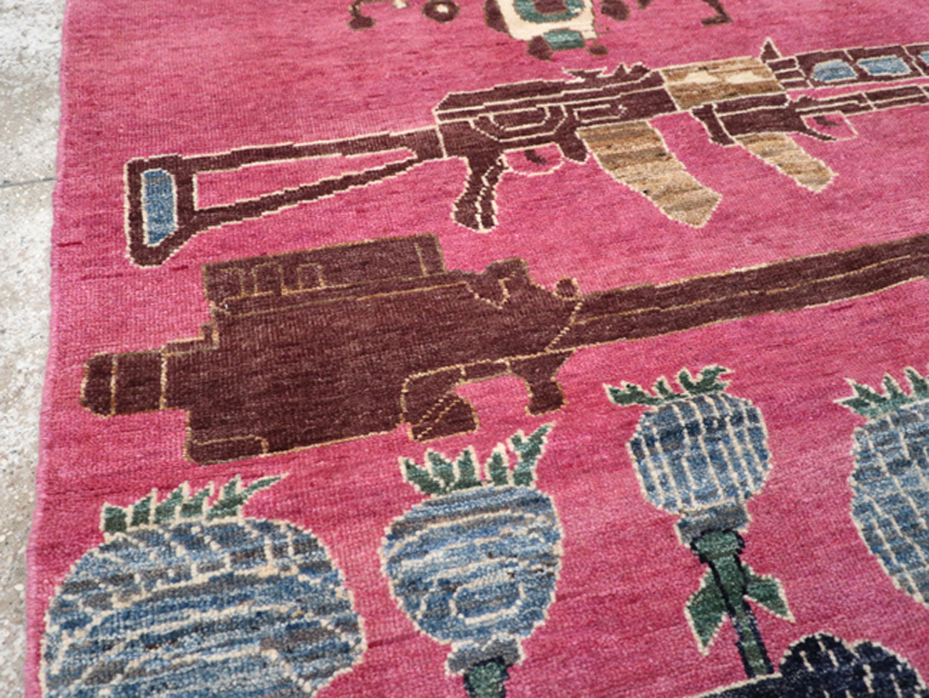 Modern Turkish Pictorial War Rug, No.32343 - Galerie Shabab