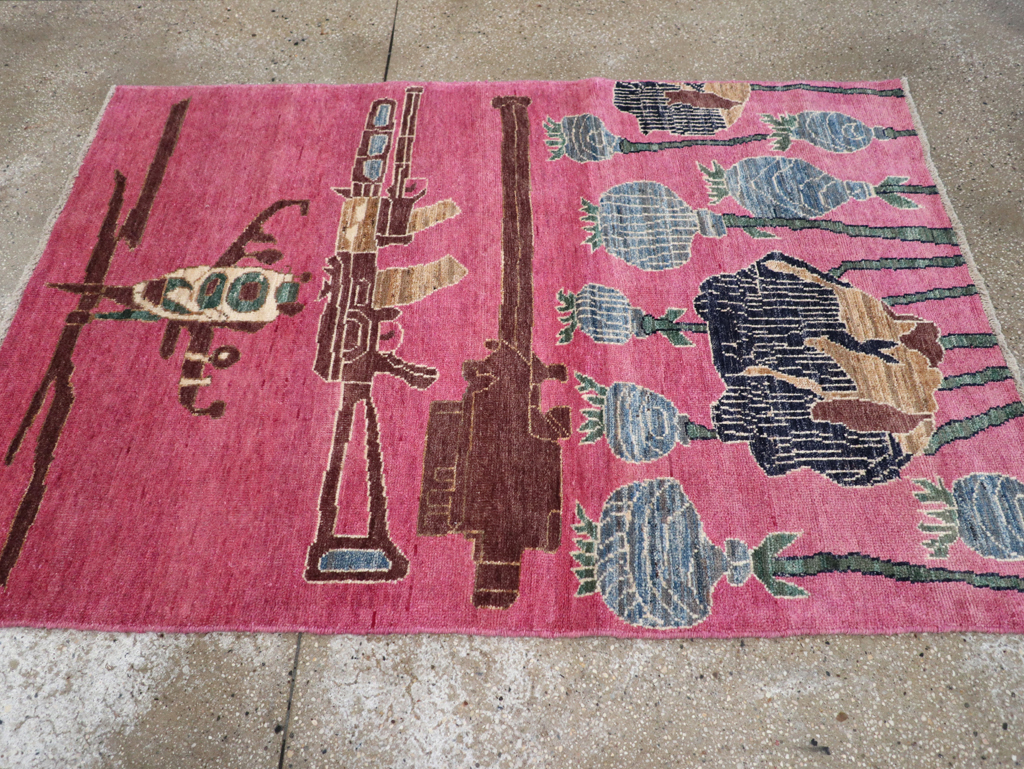Modern Turkish Pictorial War Rug, No.32343 - Galerie Shabab
