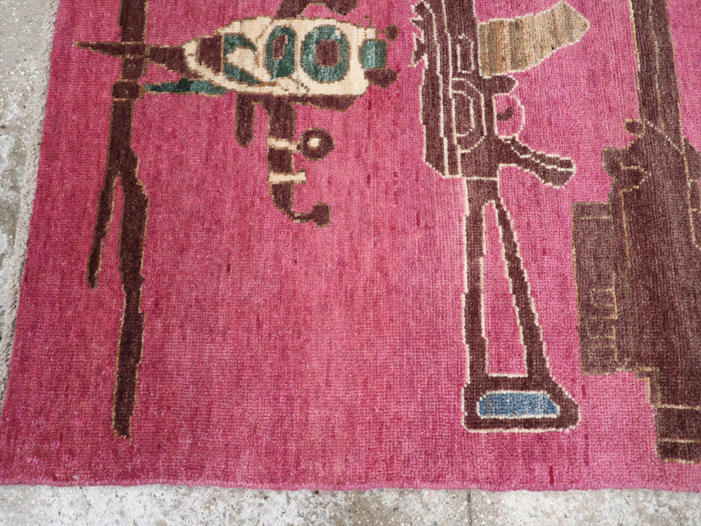 Modern Turkish Pictorial War Rug, No.32343 - Galerie Shabab