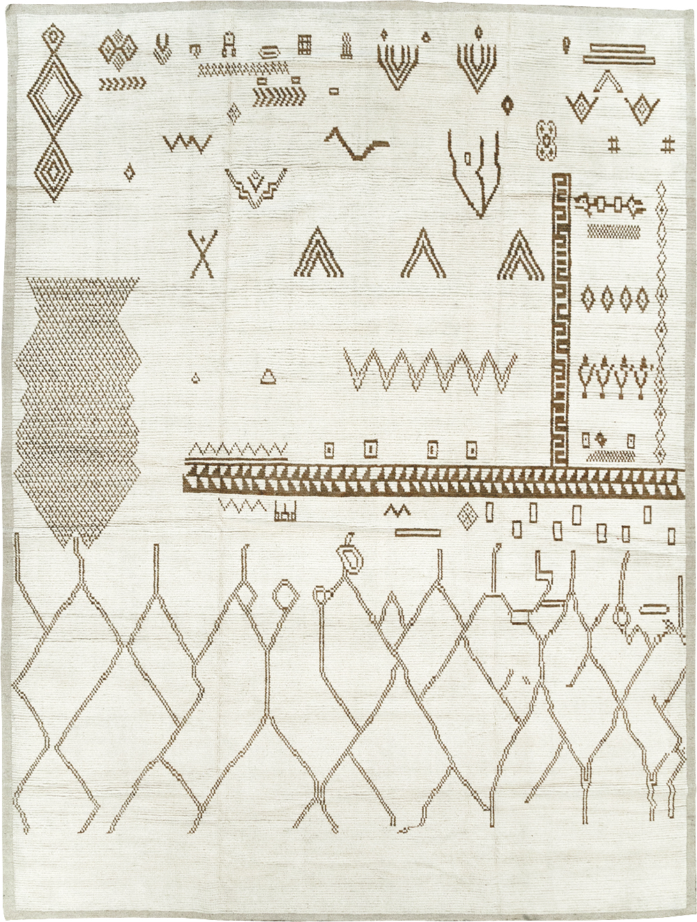 Modern Moroccan Tribal Room Size Carpet, No.32355 - Galerie Shabab