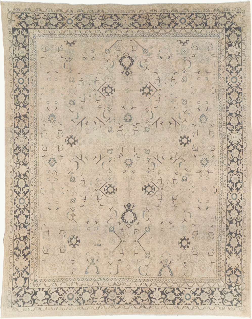 Vintage Persian Mahal Room Size Carpet, No.32366 - Galerie Shabab