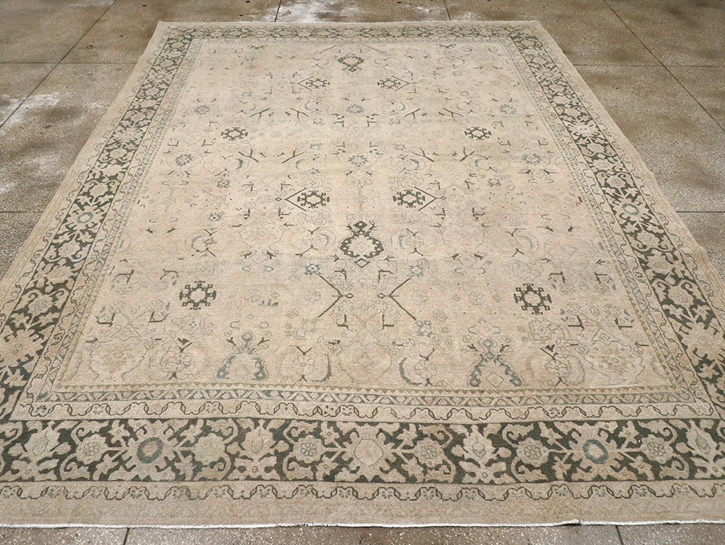 Vintage Persian Mahal Room Size Carpet, No.32366 - Galerie Shabab