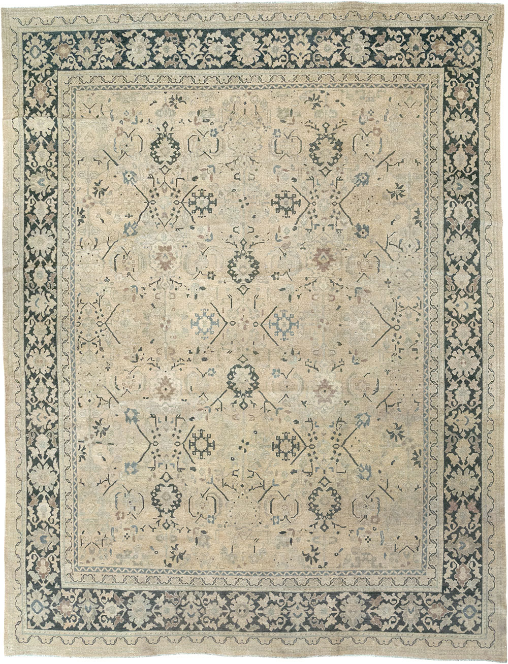 Vintage Persian Mahal Room Size Carpet, No.32367 - Galerie Shabab
