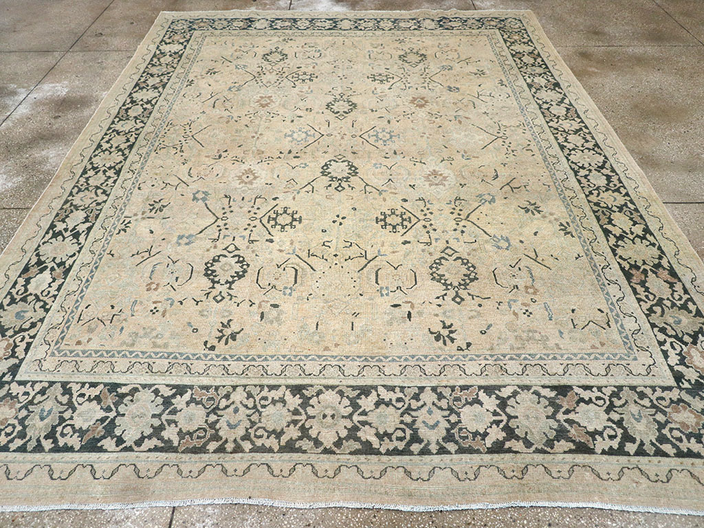 Vintage Persian Mahal Room Size Carpet, No.32367 - Galerie Shabab