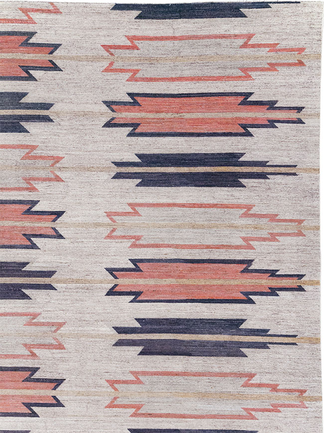 Navajo Inspired Modern East Turkestan Khotan Room Size Carpet, No.32374 - Galerie Shabab