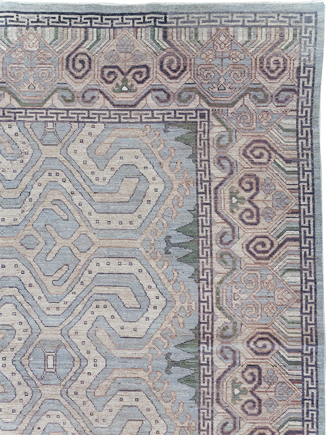 Modern East Turkestan Khotan Room Size Carpet, No.32375 - Galerie Shabab