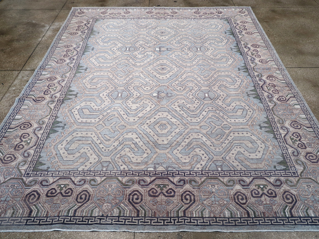 Modern East Turkestan Khotan Room Size Carpet, No.32375 - Galerie Shabab