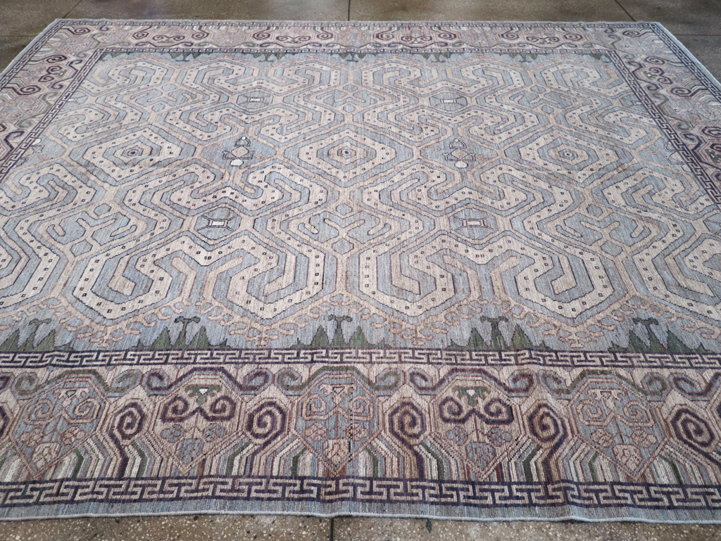 Modern East Turkestan Khotan Room Size Carpet, No.32375 - Galerie Shabab