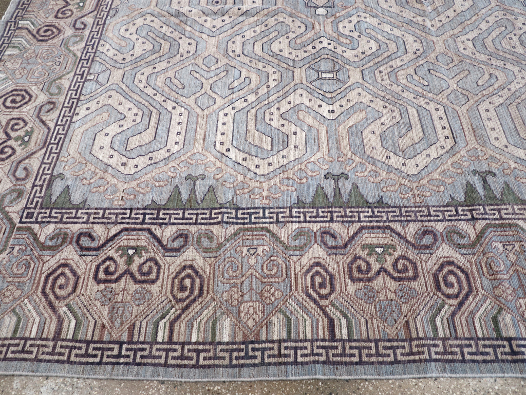 Modern East Turkestan Khotan Room Size Carpet, No.32375 - Galerie Shabab