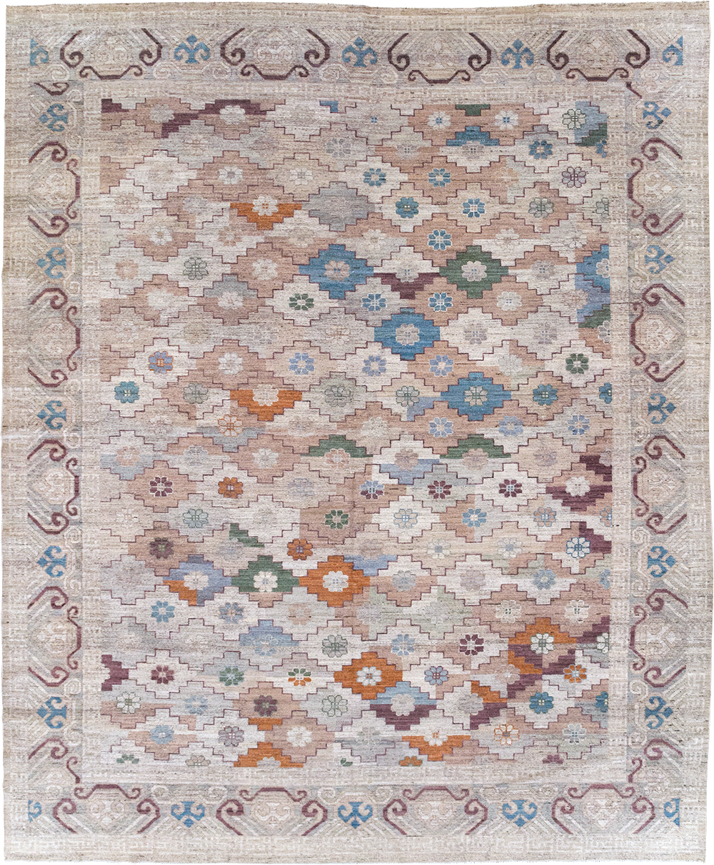 Modern East Turkestan Khotan Room Size Carpet, No.32376 - Galerie Shabab