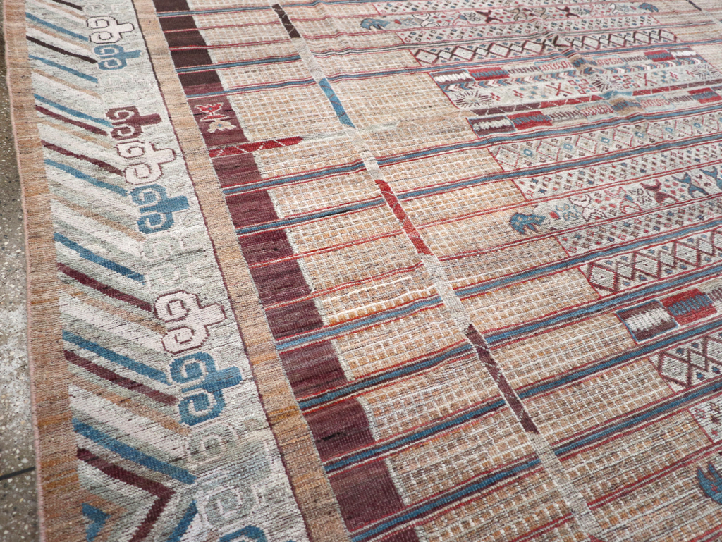 Modern East Turkestan Khotan Room Size Carpet, No.32378 - Galerie Shabab