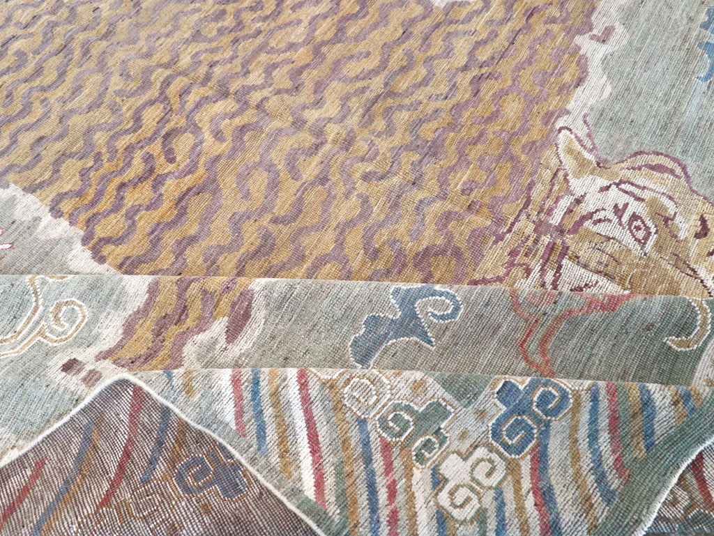Modern East Turkestan Khotan Pictorial Room Size Carpet, No.32379 - Galerie Shabab