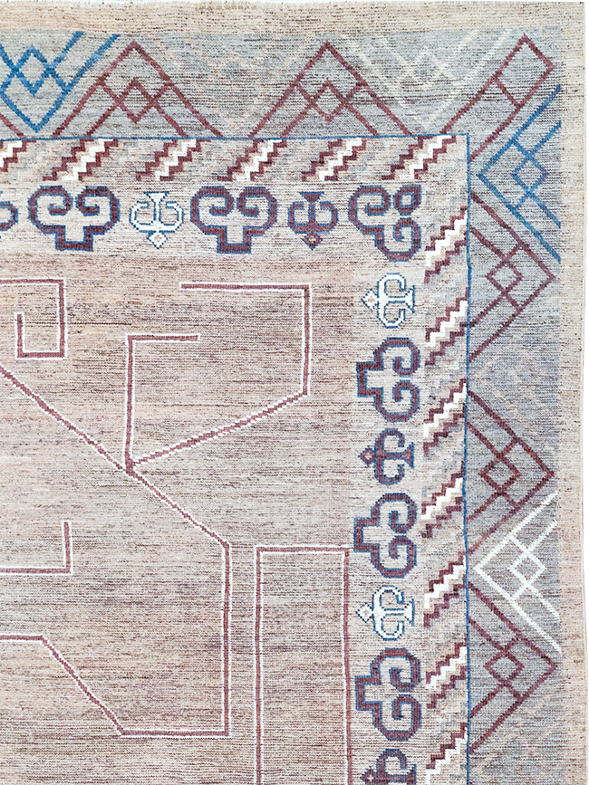 Modern East Turkestan Khotan Room Size Carpet, No.32382 - Galerie Shabab