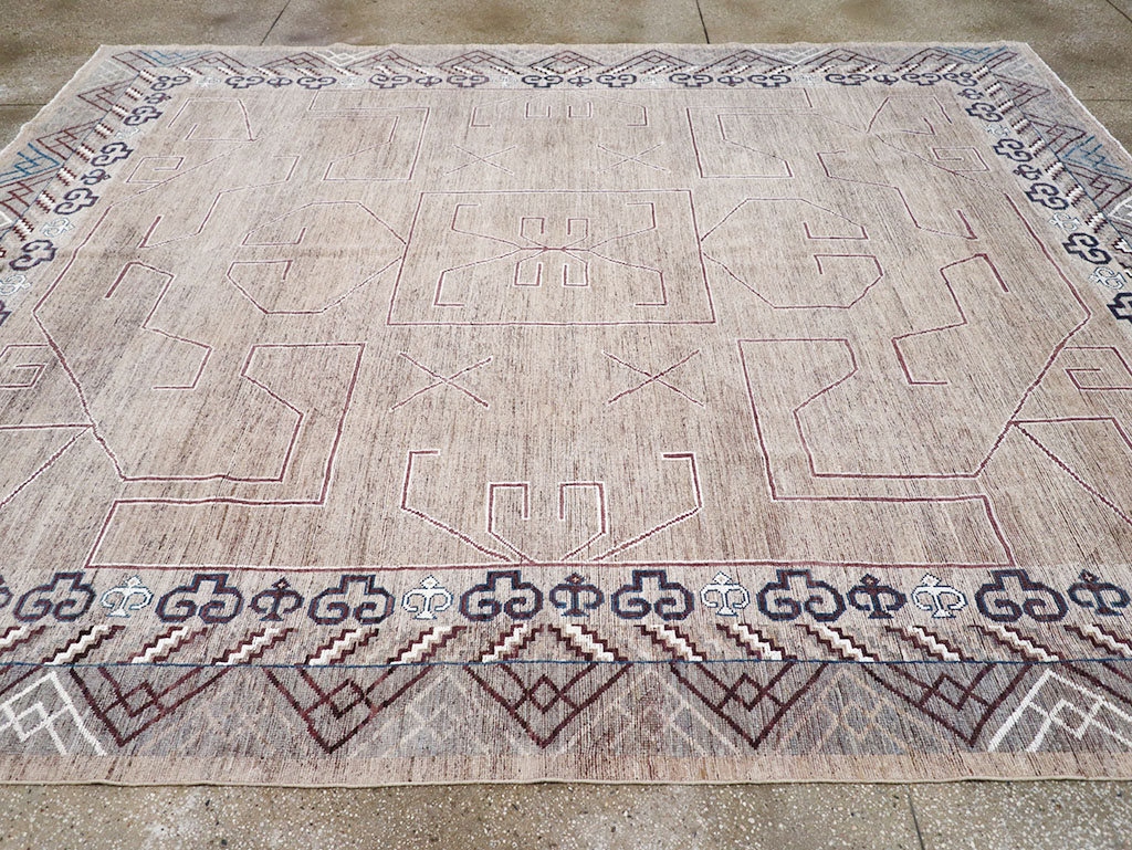 Modern East Turkestan Khotan Room Size Carpet, No.32382 - Galerie Shabab