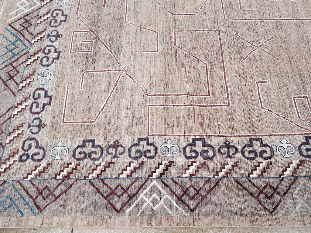Modern East Turkestan Khotan Room Size Carpet, No.32382 - Galerie Shabab