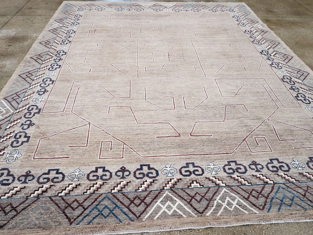 Modern East Turkestan Khotan Room Size Carpet, No.32382 - Galerie Shabab