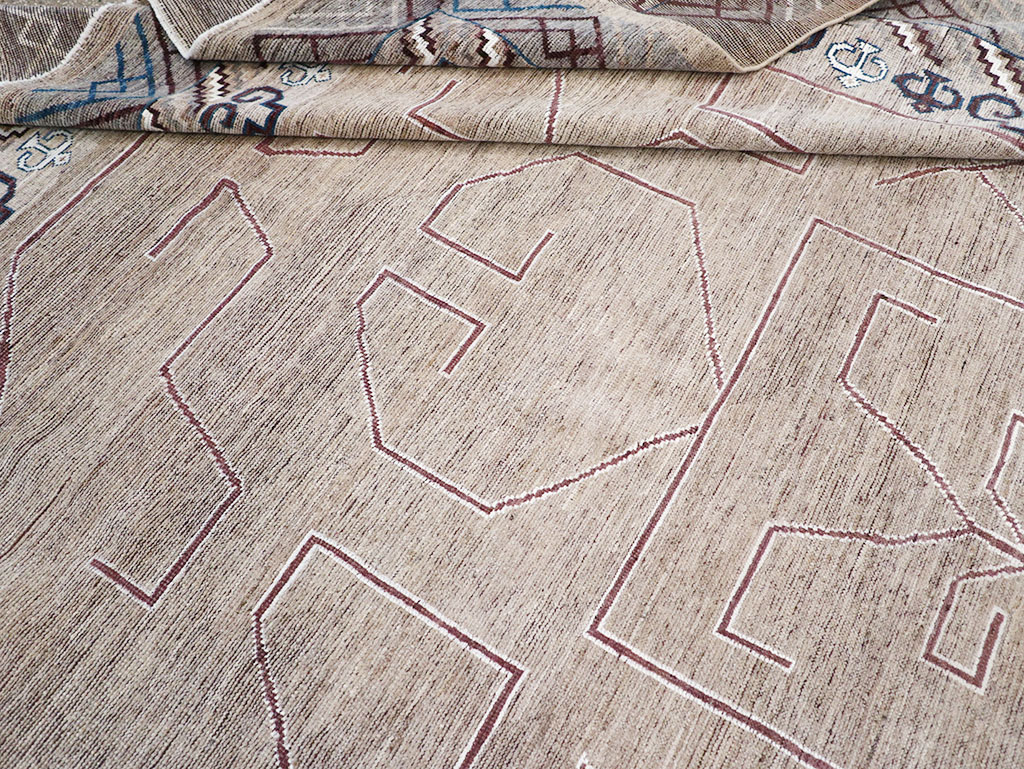 Modern East Turkestan Khotan Room Size Carpet, No.32382 - Galerie Shabab