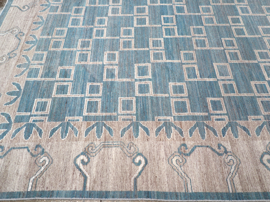 Modern East Turkestan Khotan Room Size Carpet, No.32383 - Galerie Shabab