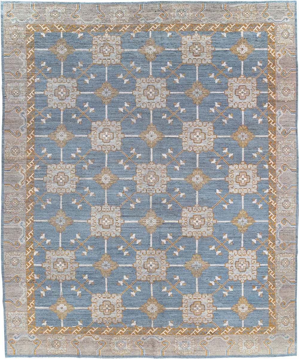 Modern East Turkestan Khotan Room Size Carpet, No.32384 - Galerie Shabab
