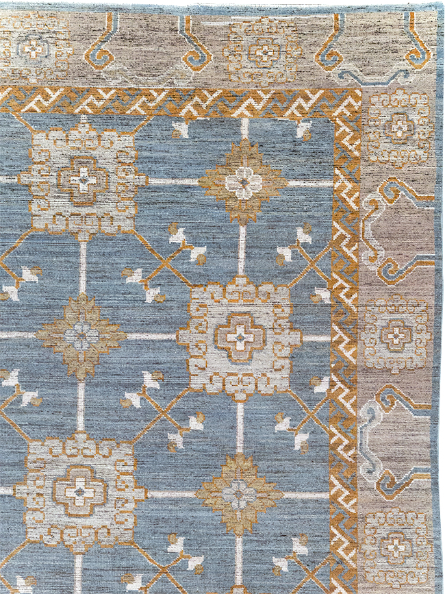 Modern East Turkestan Khotan Room Size Carpet, No.32384 - Galerie Shabab