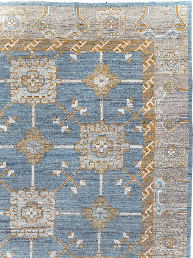 Modern East Turkestan Khotan Room Size Carpet, No.32384 - Galerie Shabab