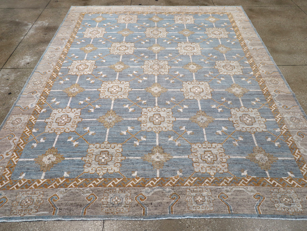Modern East Turkestan Khotan Room Size Carpet, No.32384 - Galerie Shabab