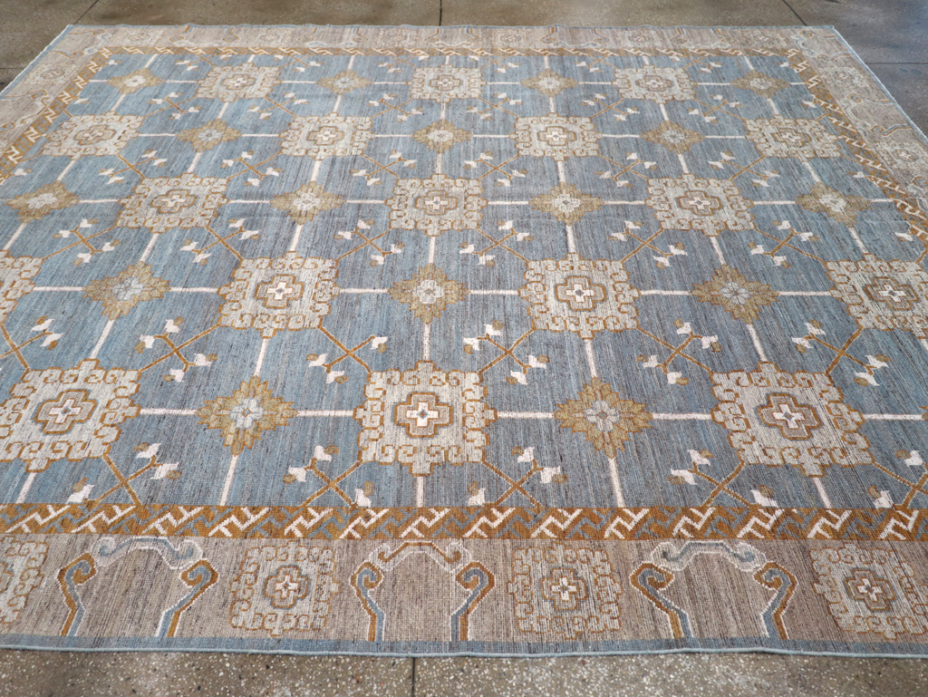 Modern East Turkestan Khotan Room Size Carpet, No.32384 - Galerie Shabab