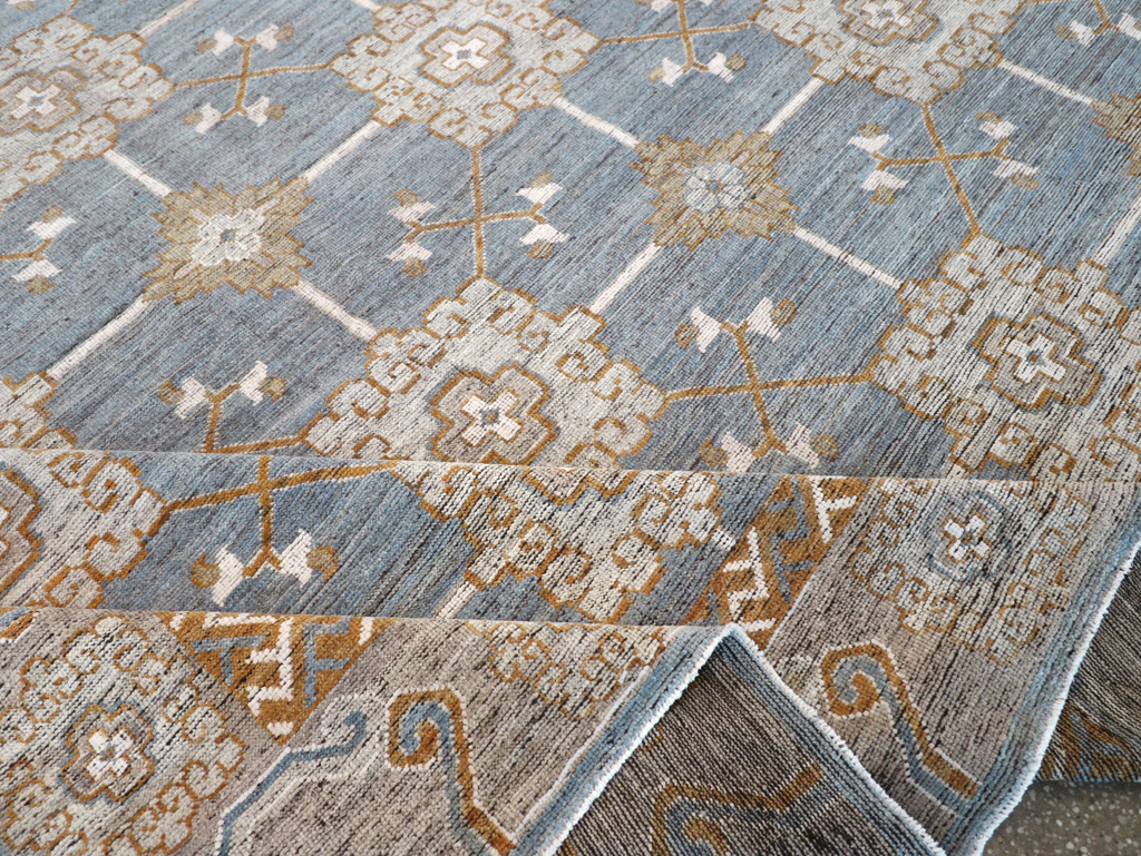 Modern East Turkestan Khotan Room Size Carpet, No.32384 - Galerie Shabab