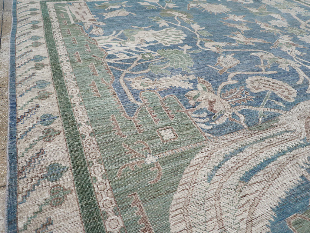 Contemporary East Turkestan Khotan Pictorial Room Size Carpet, No.32387 - Galerie Shabab