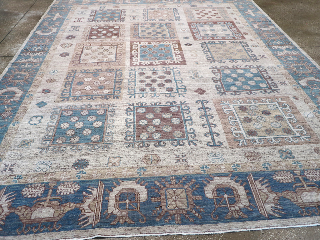 Modern East Turkestan Khotan Room Size Carpet, No.32388 - Galerie Shabab