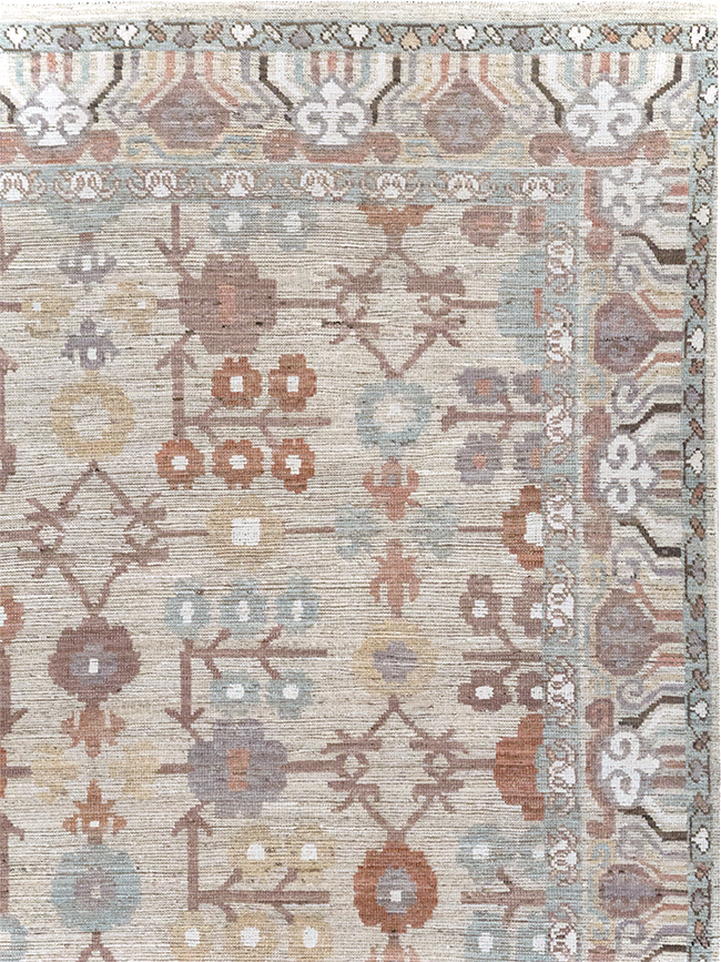 Modern East Turkestan Khotan Room Size Carpet, No.32389 - Galerie Shabab