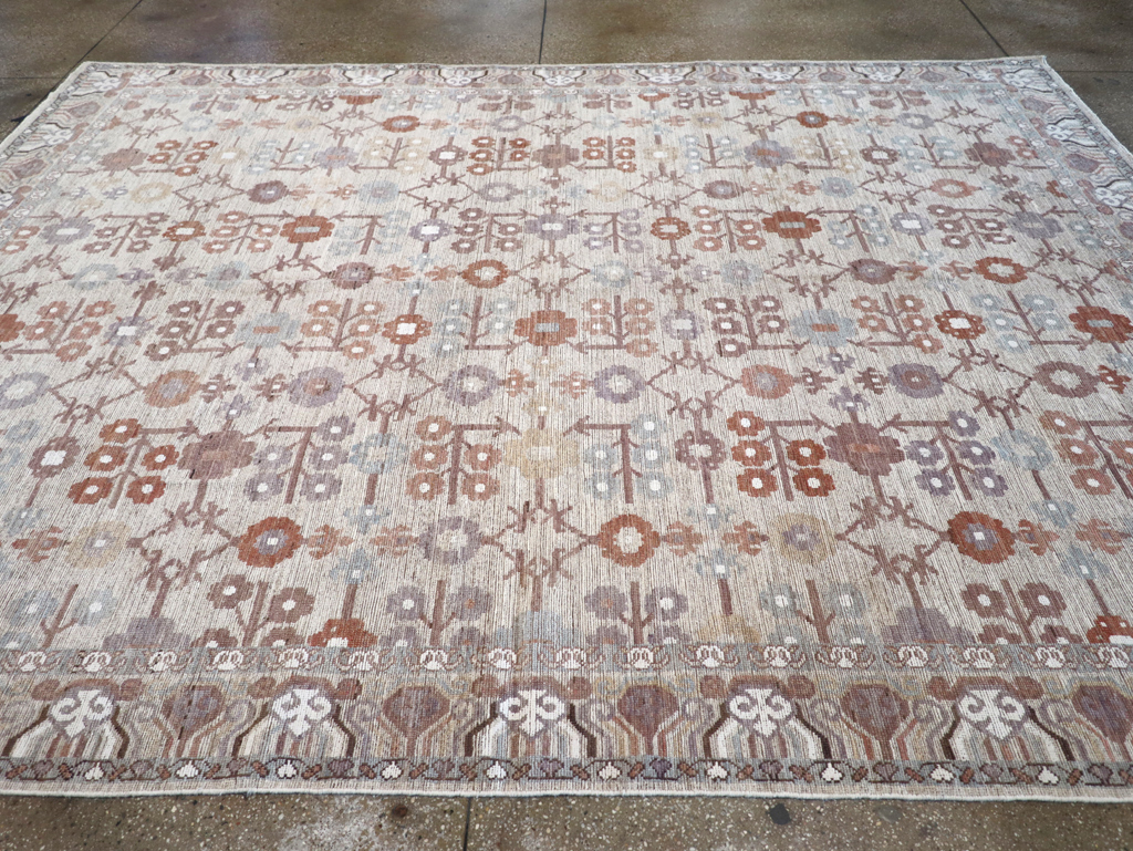 Modern East Turkestan Khotan Room Size Carpet, No.32389 - Galerie Shabab
