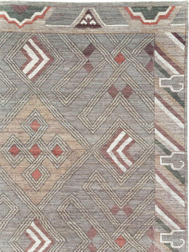 Modern East Turkestan Khotan Square Room Size Carpet, No.32390 - Galerie Shabab