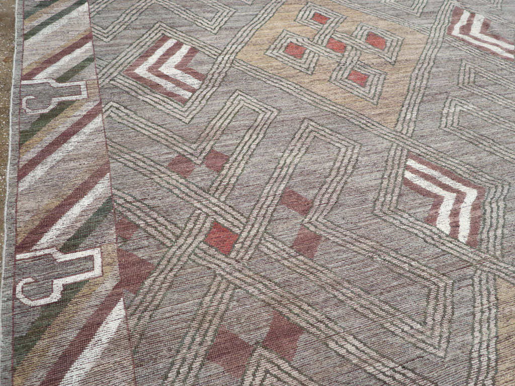 Modern East Turkestan Khotan Square Room Size Carpet, No.32390 - Galerie Shabab