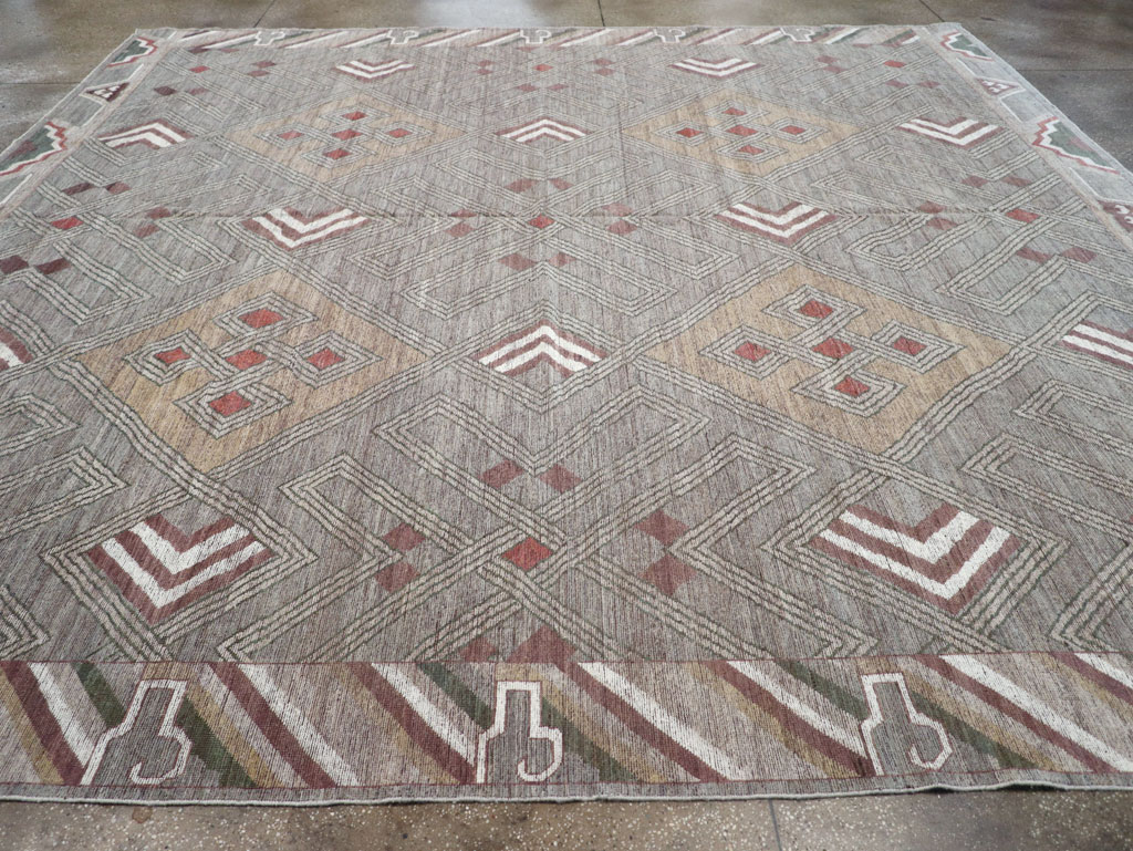 Modern East Turkestan Khotan Square Room Size Carpet, No.32390 - Galerie Shabab