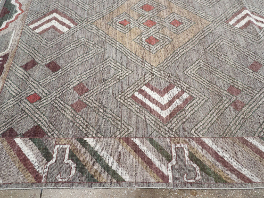 Modern East Turkestan Khotan Square Room Size Carpet, No.32390 - Galerie Shabab