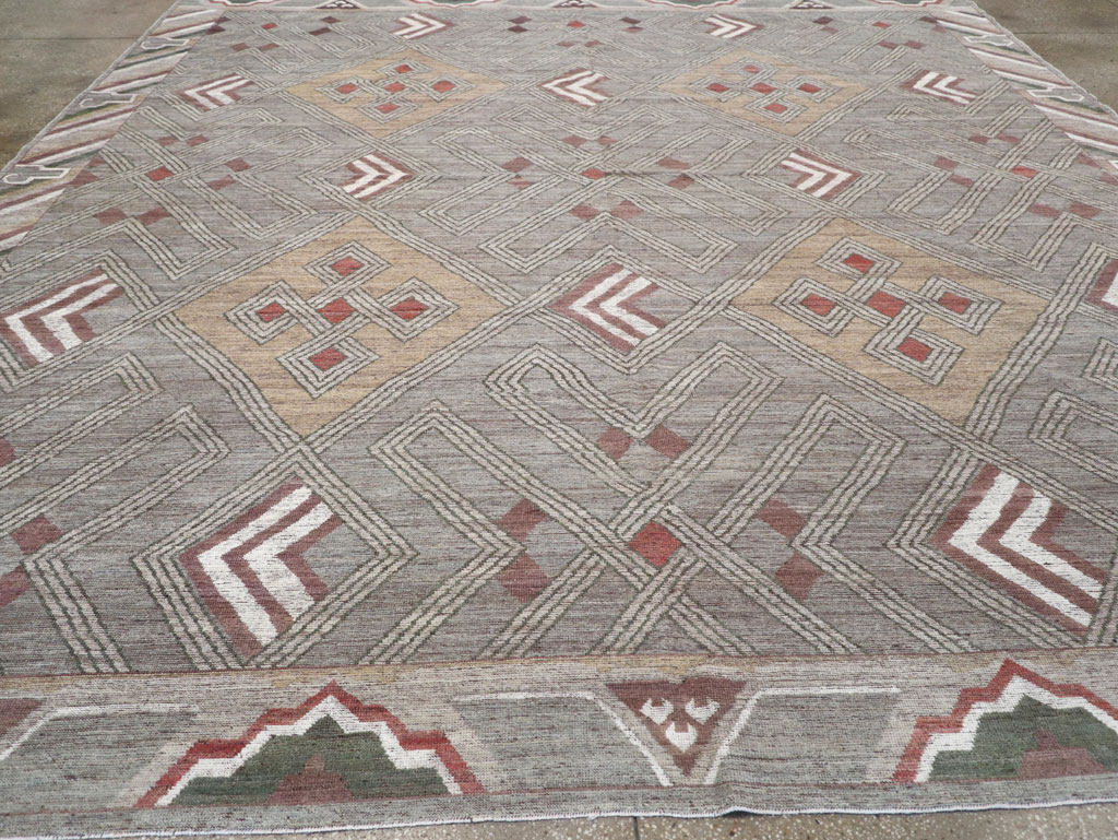 Modern East Turkestan Khotan Square Room Size Carpet, No.32390 - Galerie Shabab