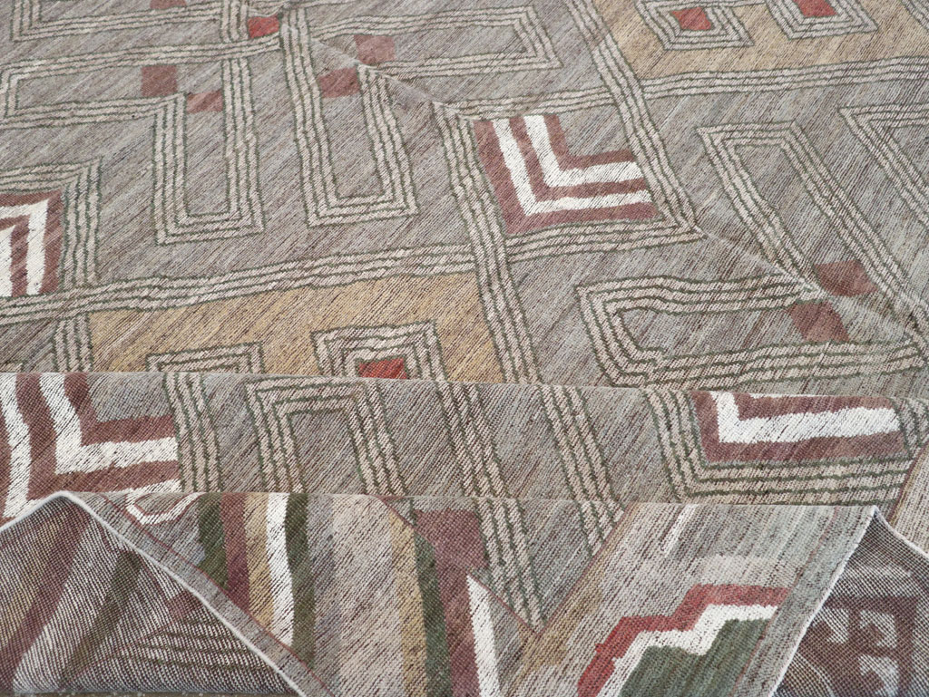 Modern East Turkestan Khotan Square Room Size Carpet, No.32390 - Galerie Shabab