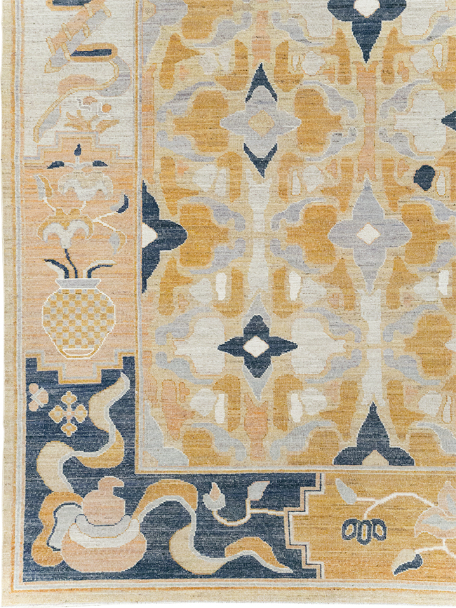 Modern East Turkestan Khotan Room Size Carpet, No.32391 - Galerie Shabab