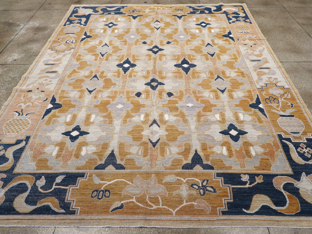 Modern East Turkestan Khotan Room Size Carpet, No.32391 - Galerie Shabab