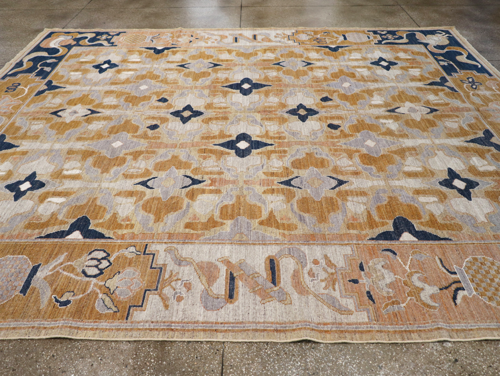 Modern East Turkestan Khotan Room Size Carpet, No.32391 - Galerie Shabab