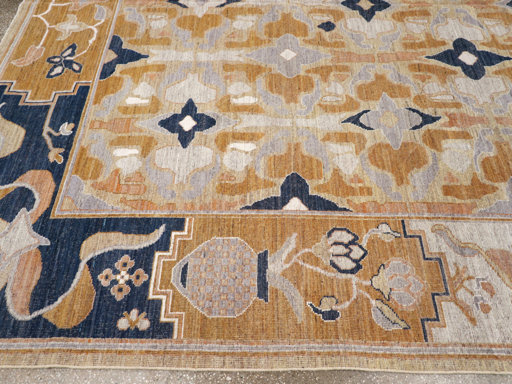 Modern East Turkestan Khotan Room Size Carpet, No.32391 - Galerie Shabab