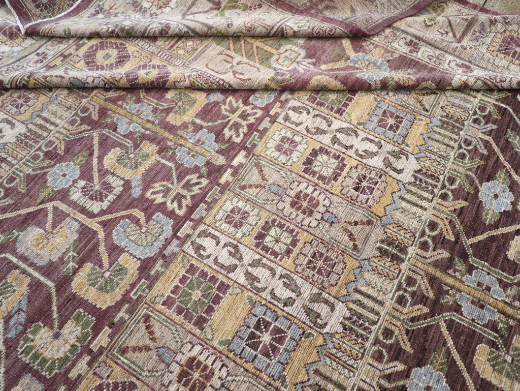 Modern East Turkestan Vase Khotan Room Size Carpet, No.32392 - Galerie Shabab