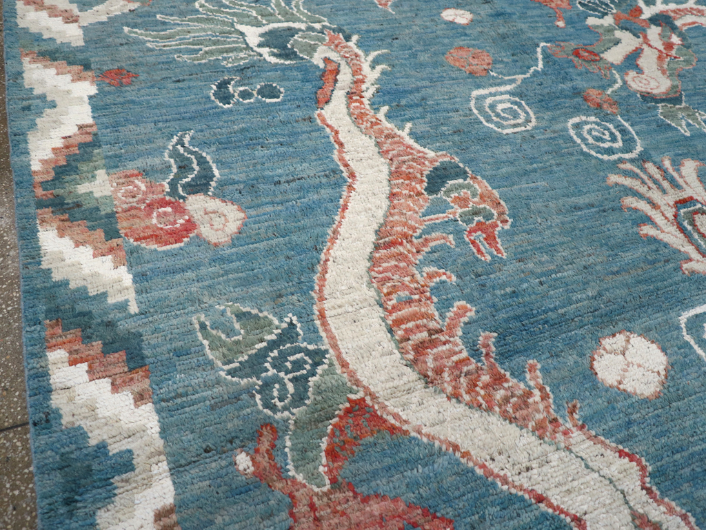 Modern East Turkestan Dragon Khotan Pictorial Room Size Carpet, No.32397 - Galerie Shabab