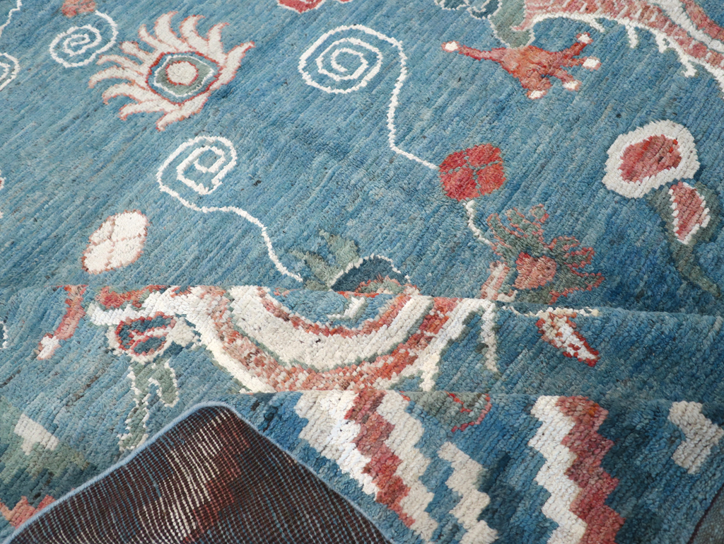Modern East Turkestan Dragon Khotan Pictorial Room Size Carpet, No.32397 - Galerie Shabab