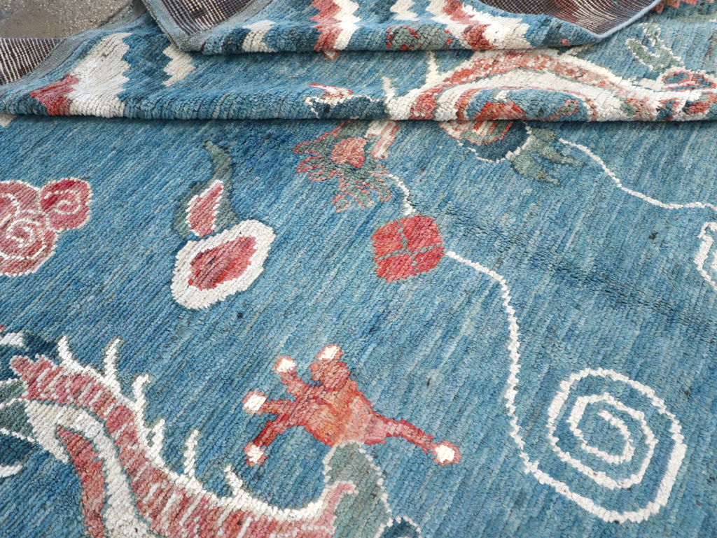 Modern East Turkestan Dragon Khotan Pictorial Room Size Carpet, No.32397 - Galerie Shabab